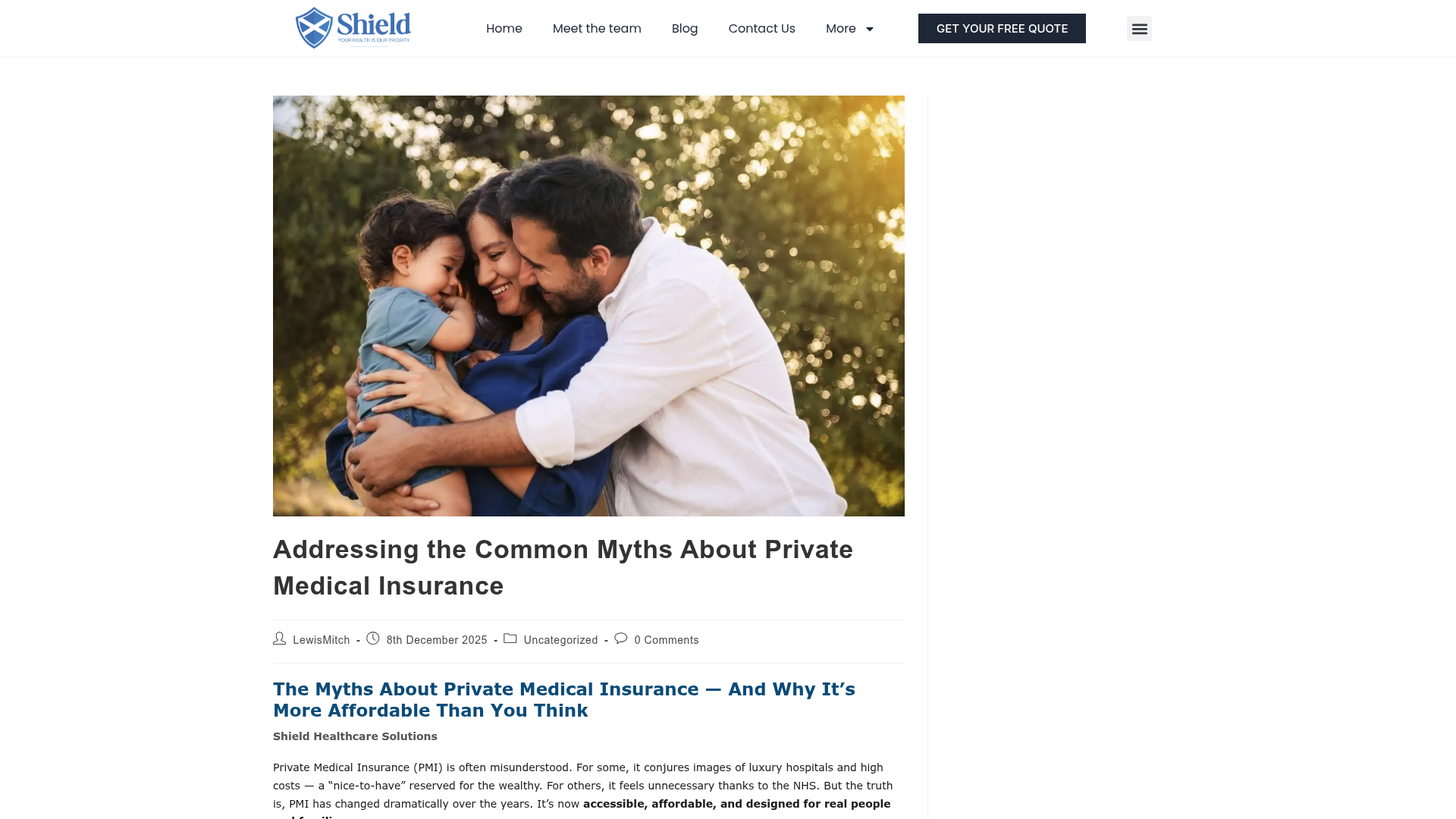 Addressing the Common Myths About Private Medical Insurance - featured image